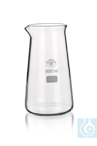 Philips beker, 500 ml, afm. Ø 1=88 x Ø 2= 61 x H 145 mm, met bek en schaalverdeling, Simax®...